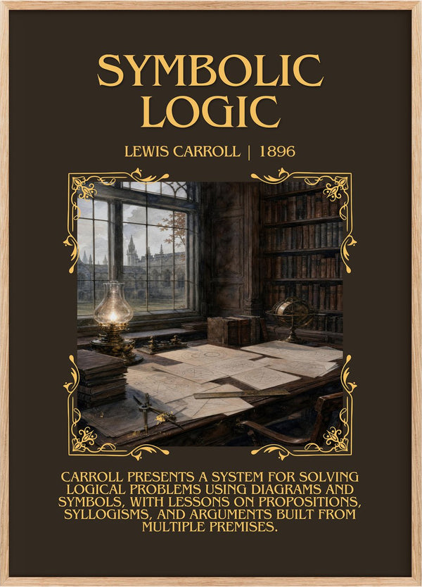 Symbolic Logic Minimalist Book Poster by Lewis Carroll
