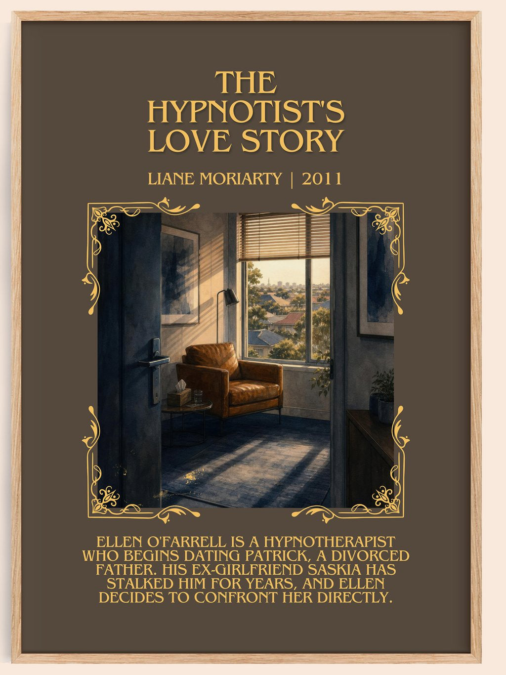 The Hypnotist'S Love Story Minimalist Book Poster by Liane Moriarty – book poster