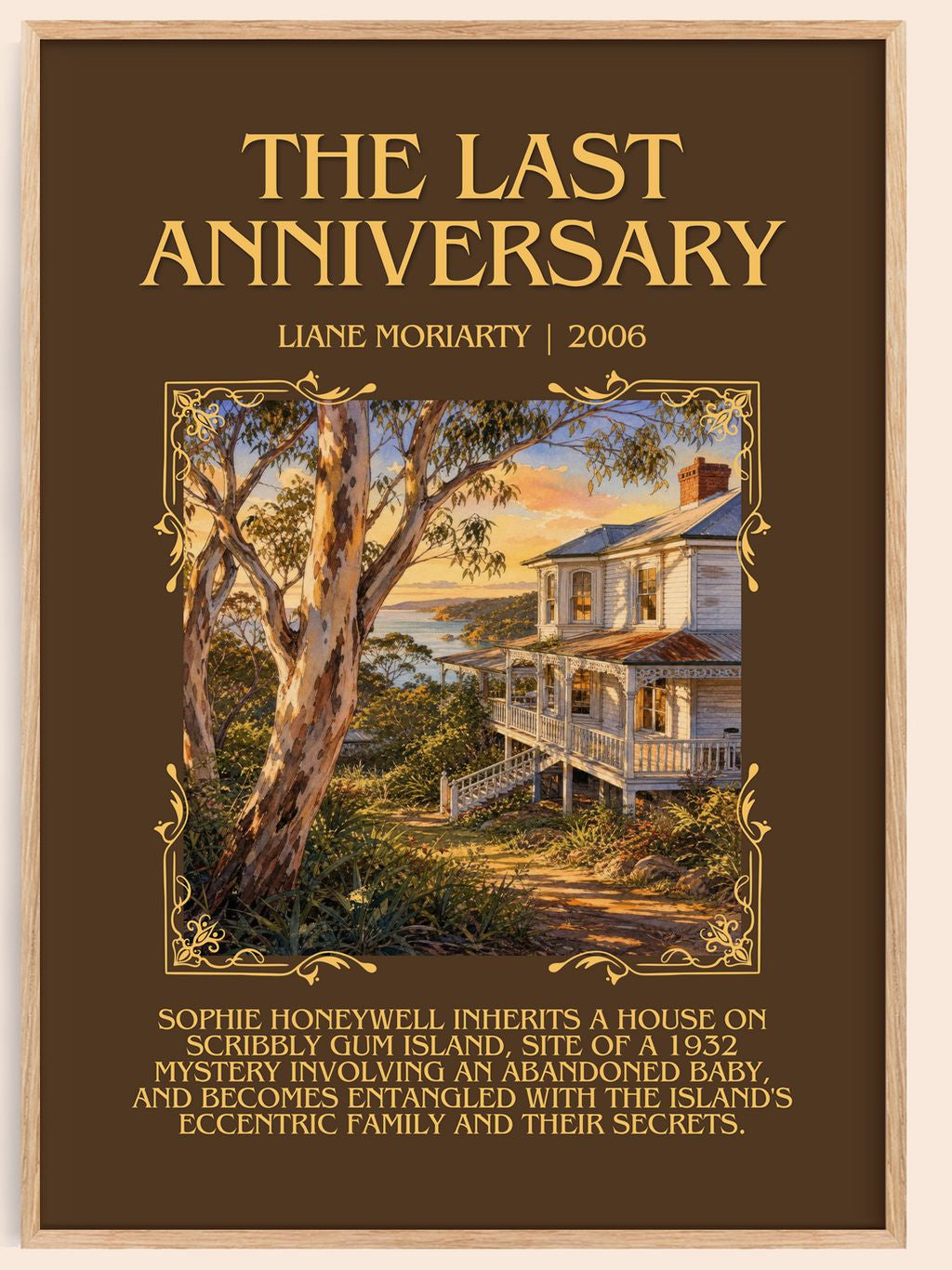 The Last Anniversary Minimalist Book Poster by Liane Moriarty – book poster