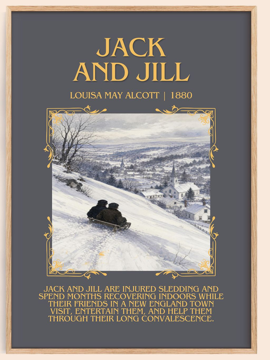 Jack And Jill Minimalist Book Poster by Louisa May Alcott – book poster
