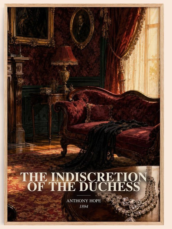 The Indiscretion Of The Duchess watercolour book poster by Anthony Hope – framed literary art print