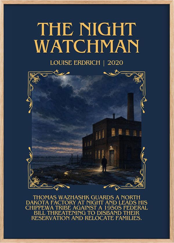 The Night Watchman Minimalist Book Poster by Louise Erdrich