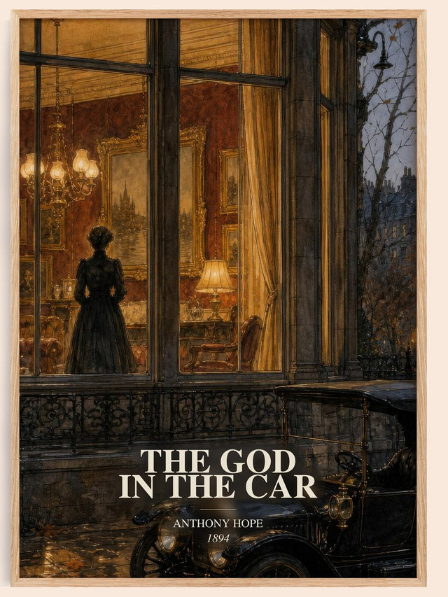 The God In The Car Book Watercolour Illustration by Anthony Hope