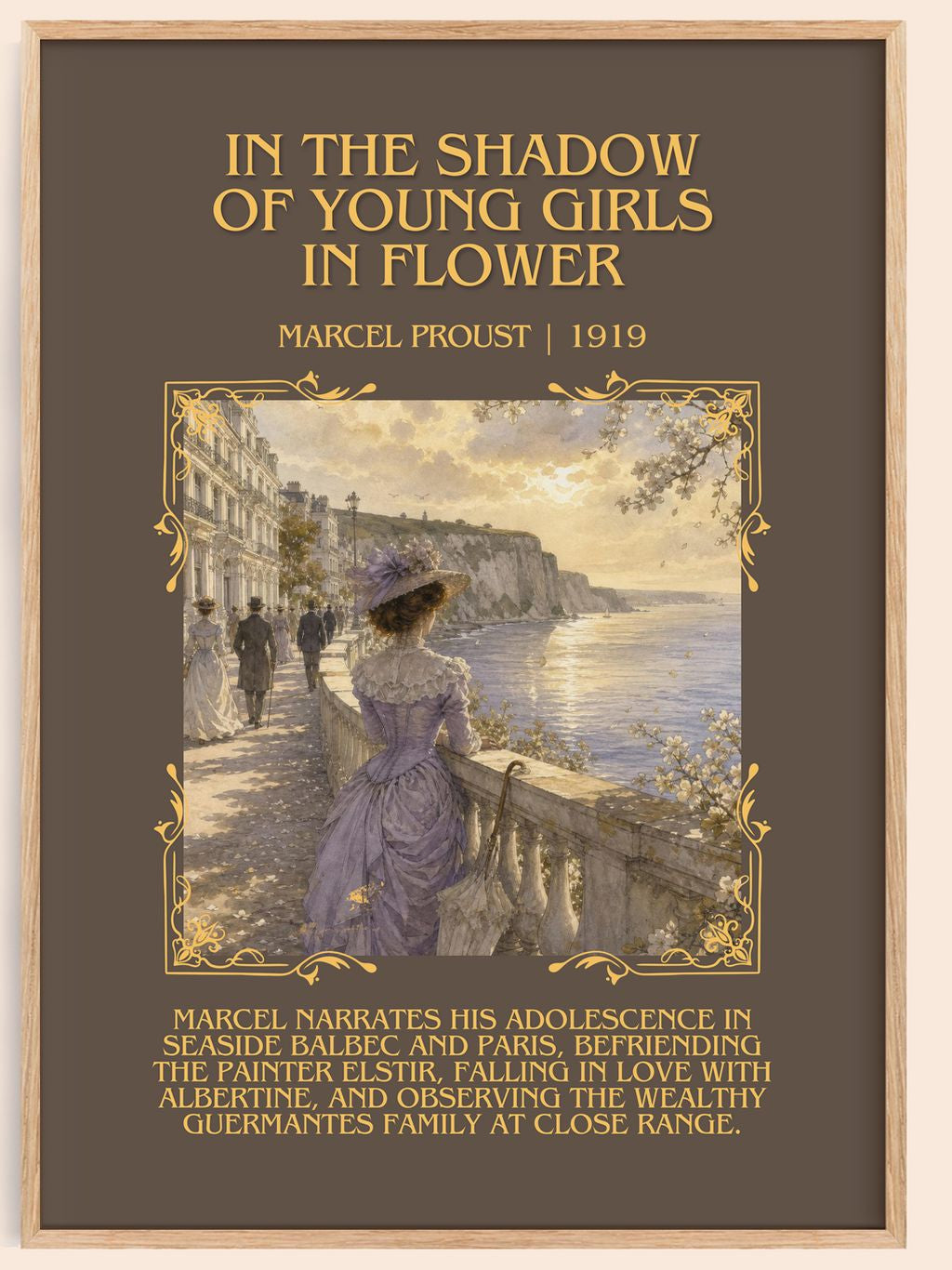 In The Shadow Of Young Girls In Flower Minimalist Book Poster – book poster