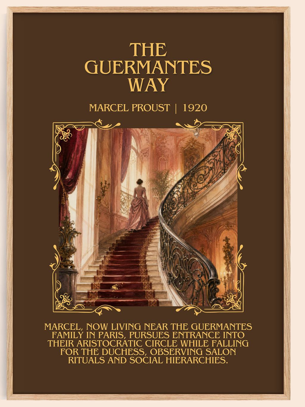 The Guermantes Way Minimalist Book Poster by Marcel Proust – book poster