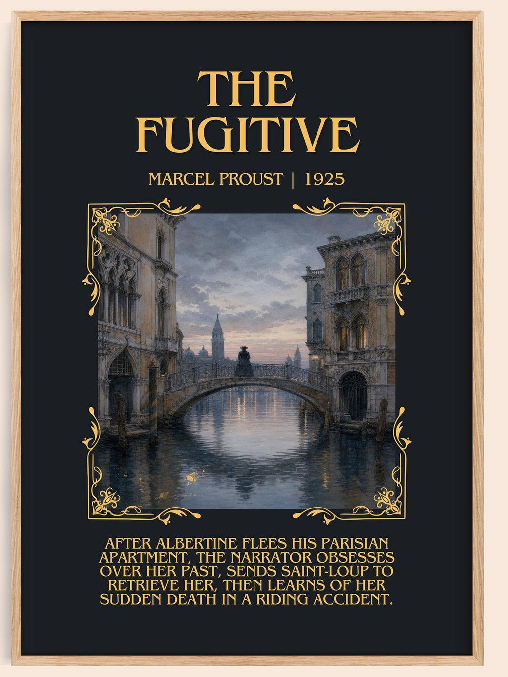 The Fugitive Minimalist Book Poster by Marcel Proust – book poster