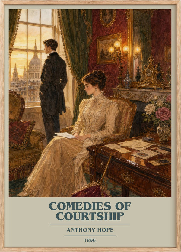 Comedies Of Courtship Book Cover Poster by Anthony Hope