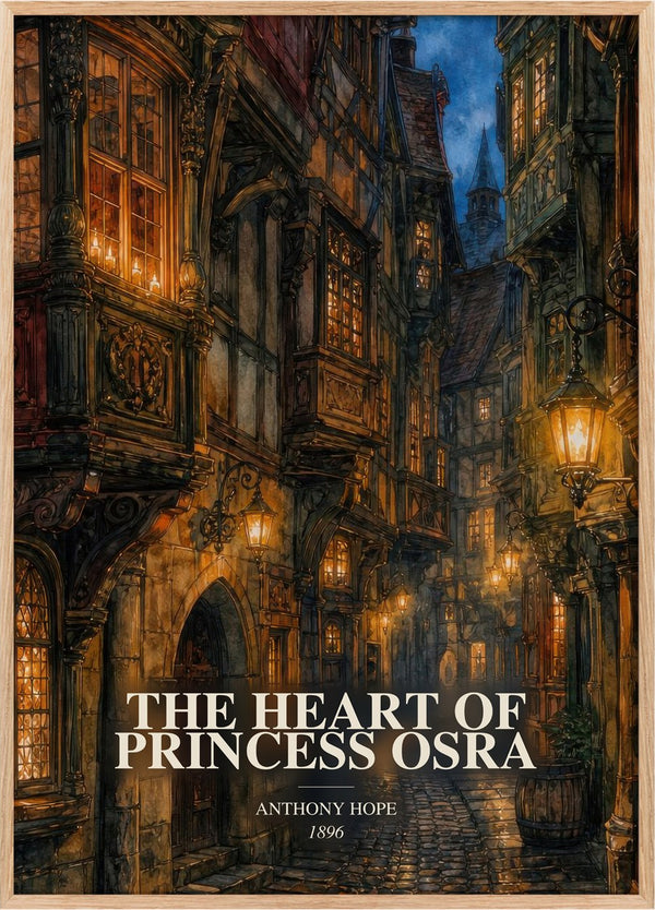 Heart Of Princess Osra Book Watercolour Illustration by Anthony Hope