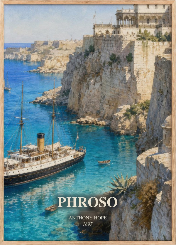 Phroso Book Watercolour Illustration by Anthony Hope