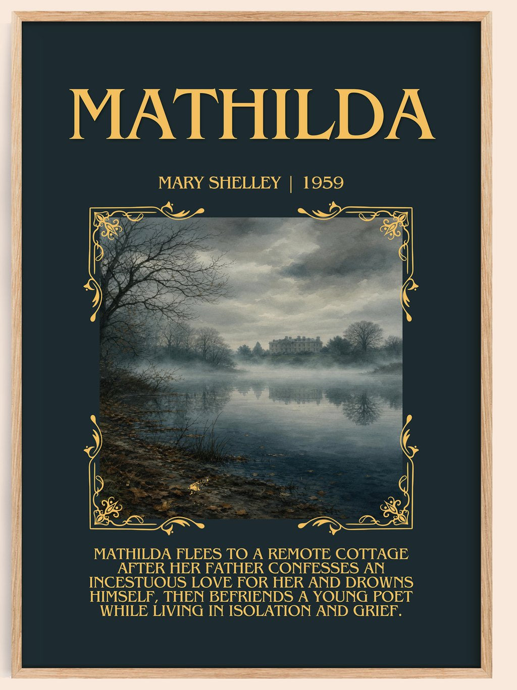 Mathilda Minimalist Book Poster by Mary Shelley – book poster