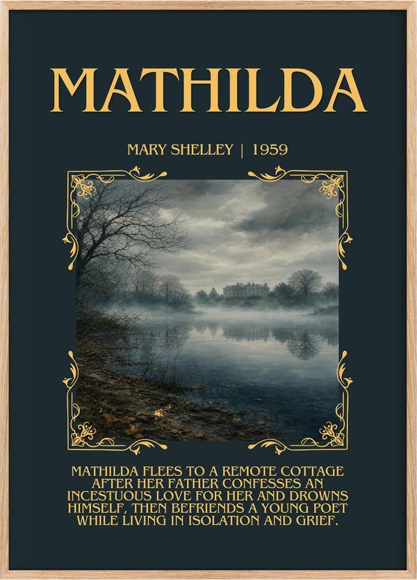 Mathilda Minimalist Book Poster by Mary Shelley