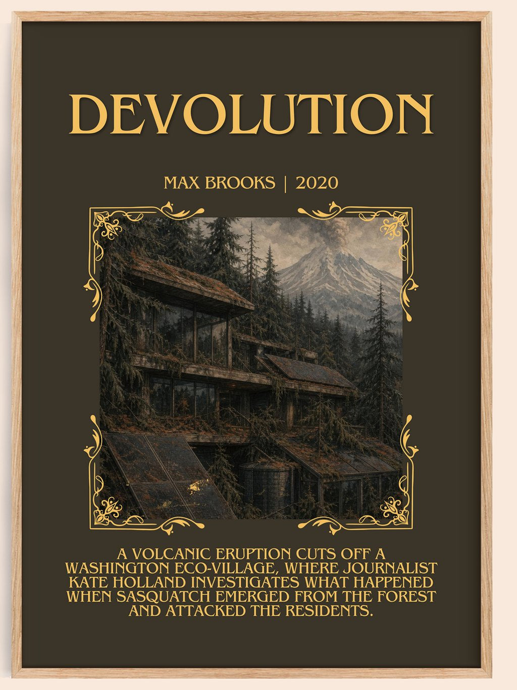 Devolution Minimalist Book Poster by Max Brooks – book poster