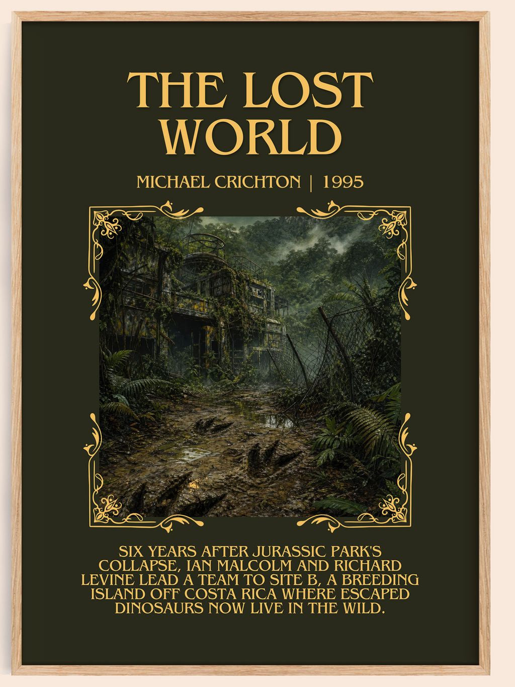 The Lost World Minimalist Book Poster by Michael Crichton – book poster