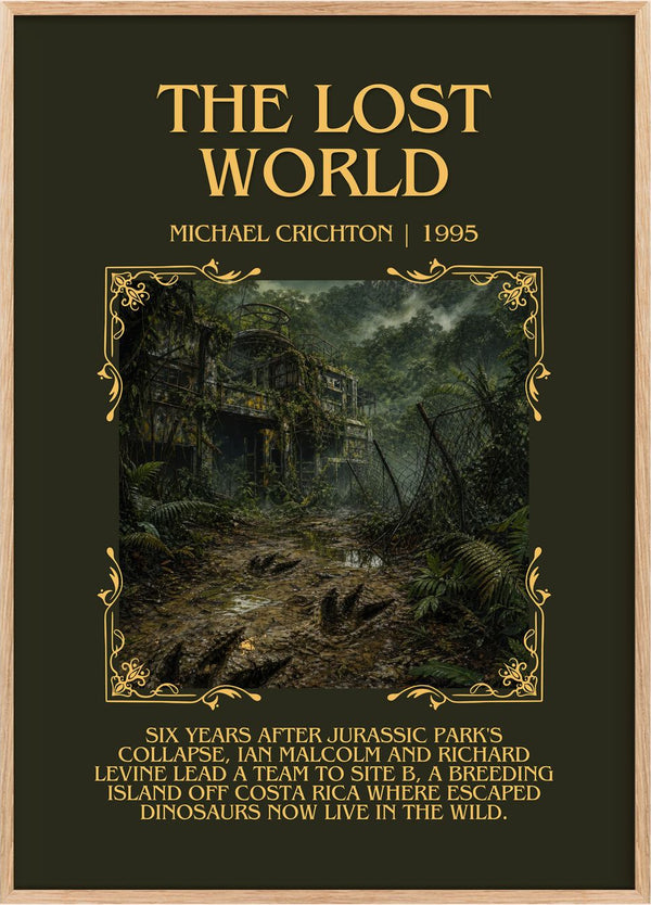 The Lost World Minimalist Book Poster by Michael Crichton
