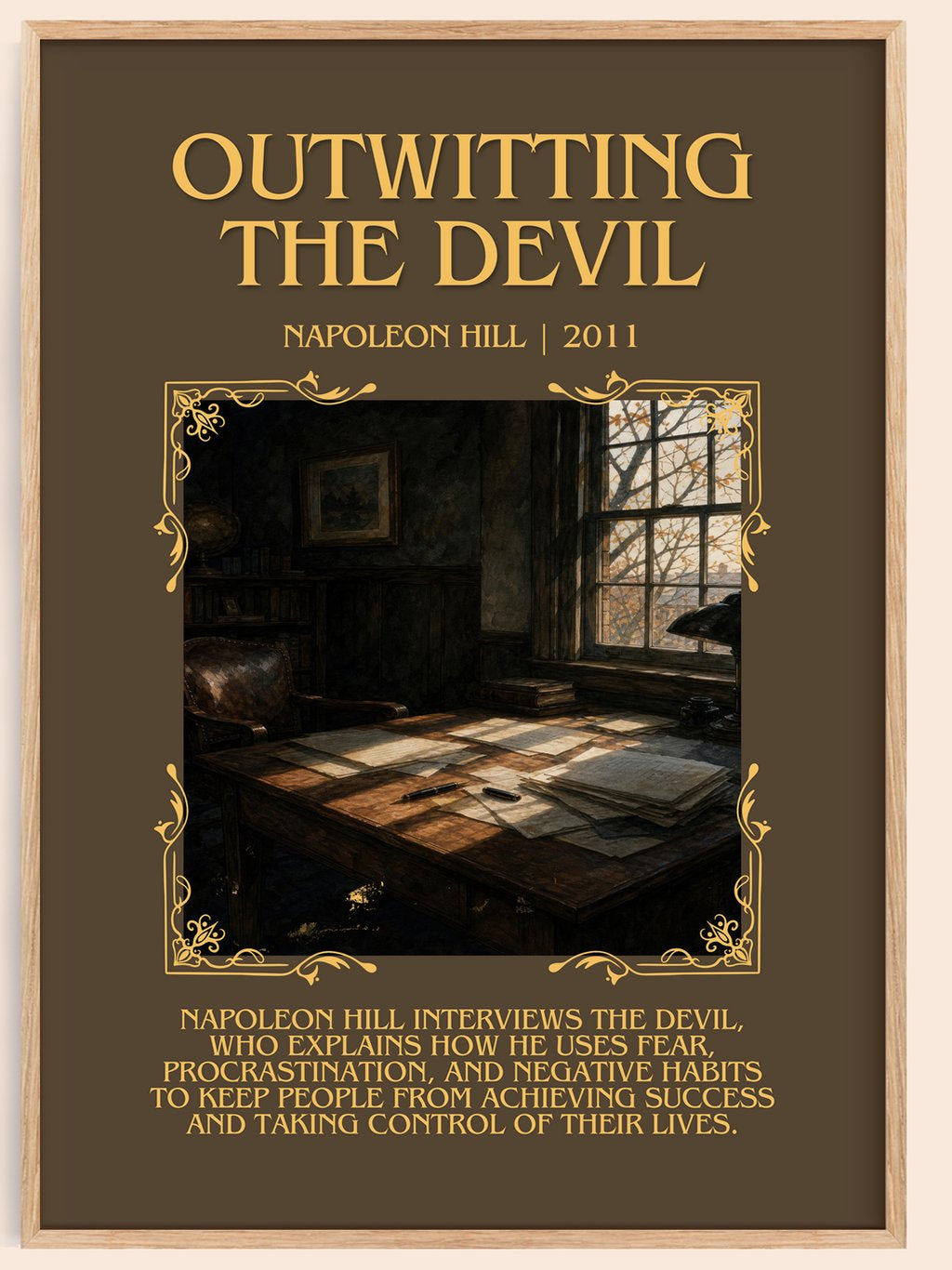 Outwitting The Devil Minimalist Book Poster by Napoleon Hill – book poster