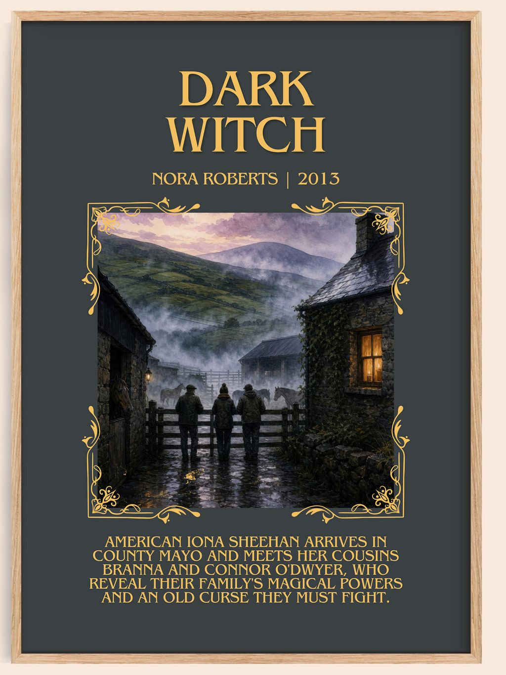 Dark Witch Minimalist Book Poster by Nora Roberts – book poster