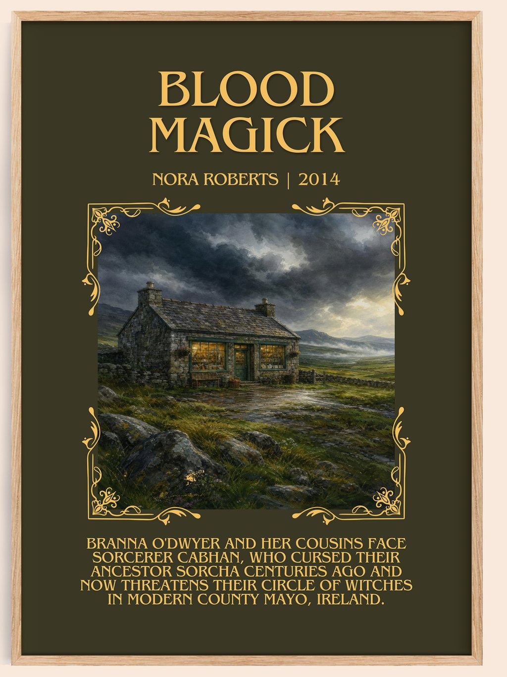 Blood Magick Minimalist Book Poster by Nora Roberts – book poster