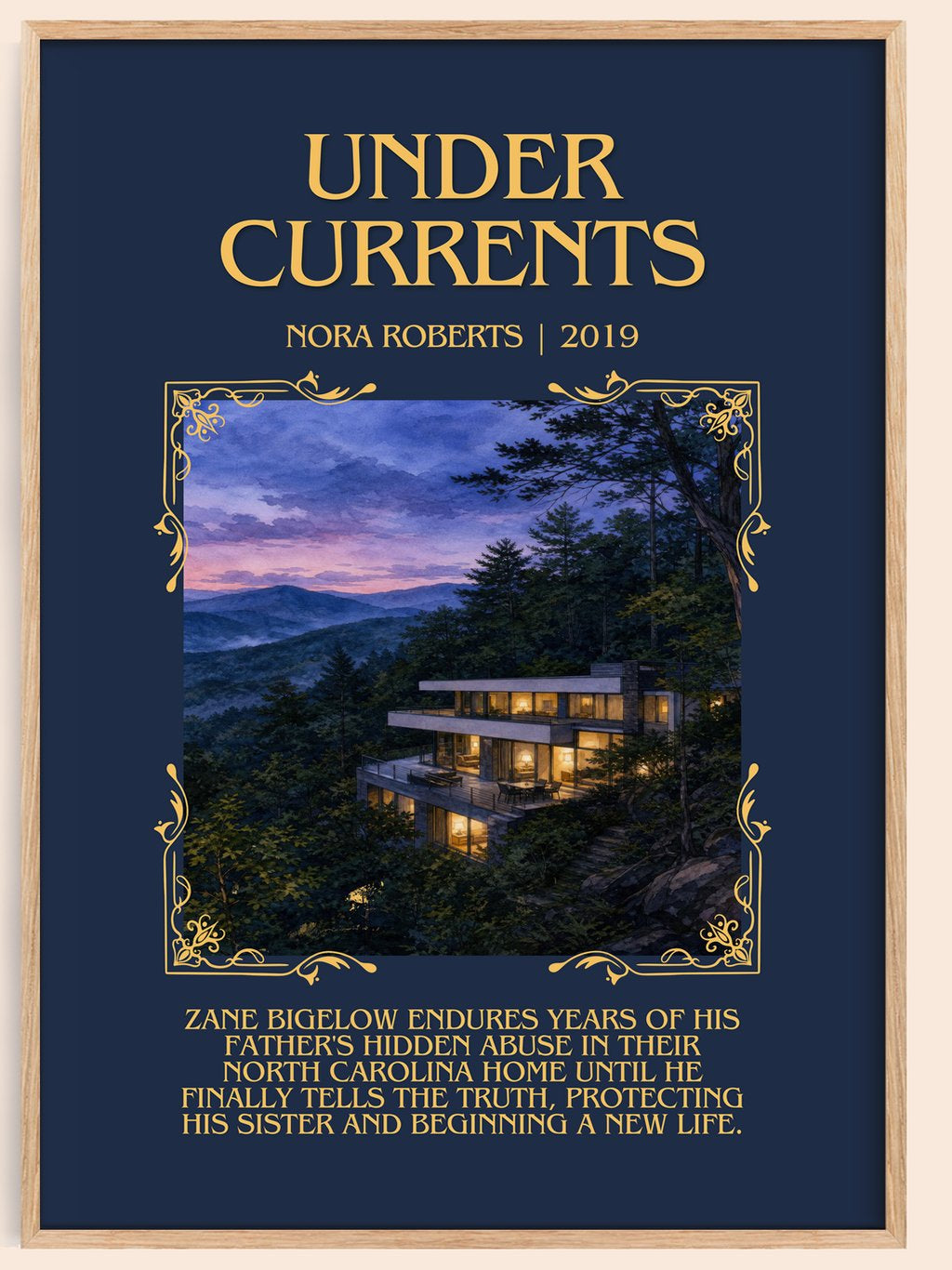 Under Currents Minimalist Book Poster by Nora Roberts – book poster