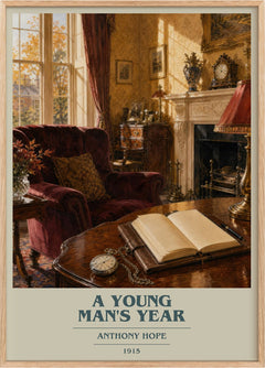 A Young Man's Year Book Cover Poster by Anthony Hope