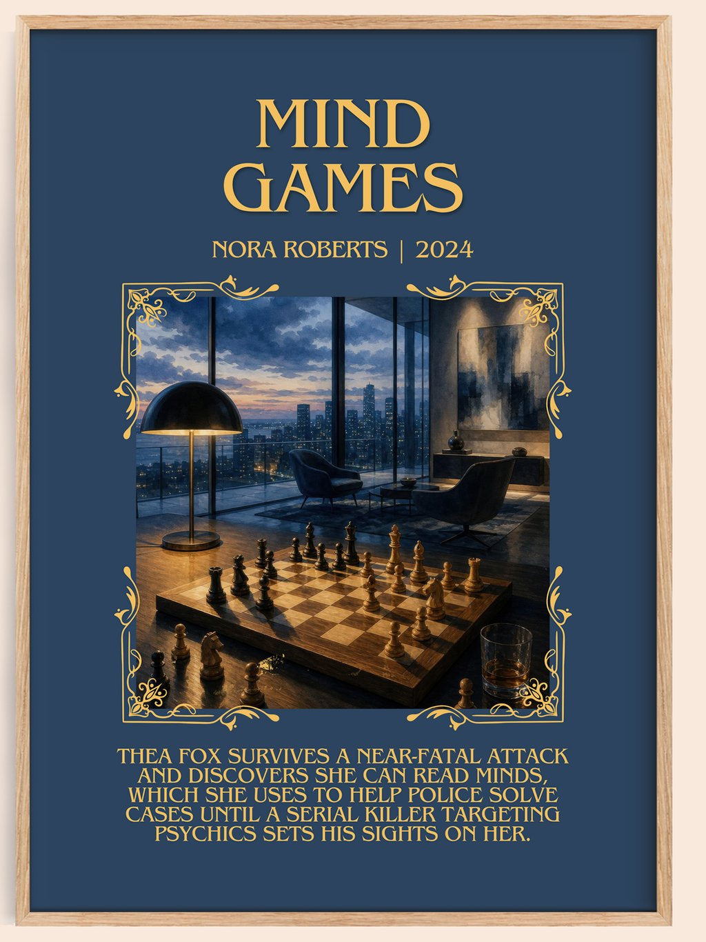 Mind Games Minimalist Book Poster by Nora Roberts – book poster