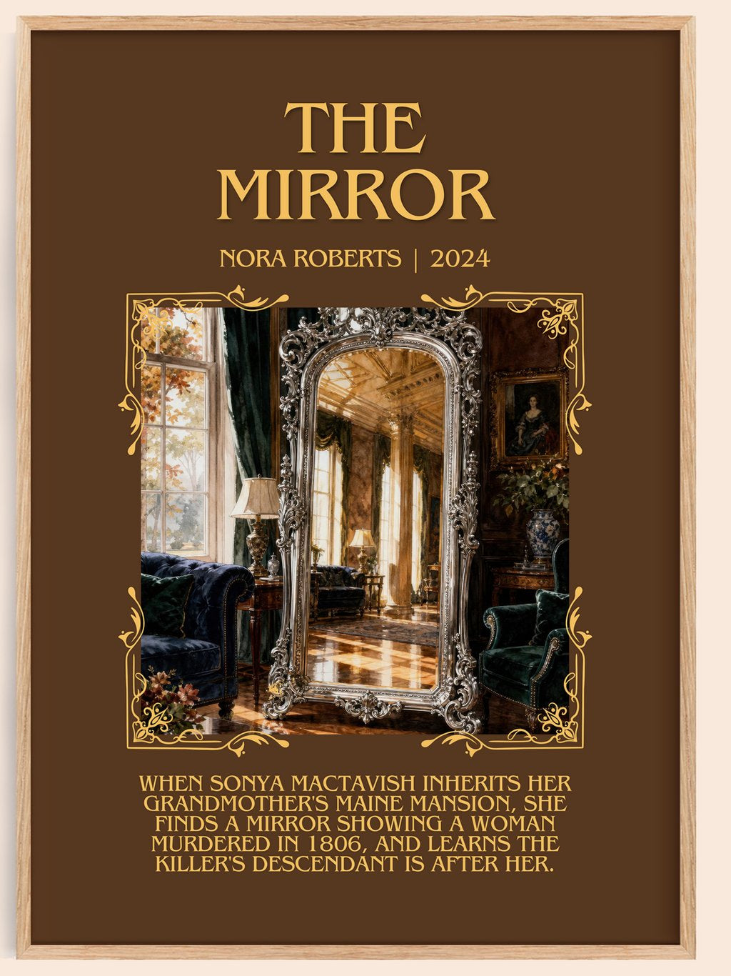 The Mirror Minimalist Book Poster by Nora Roberts – book poster