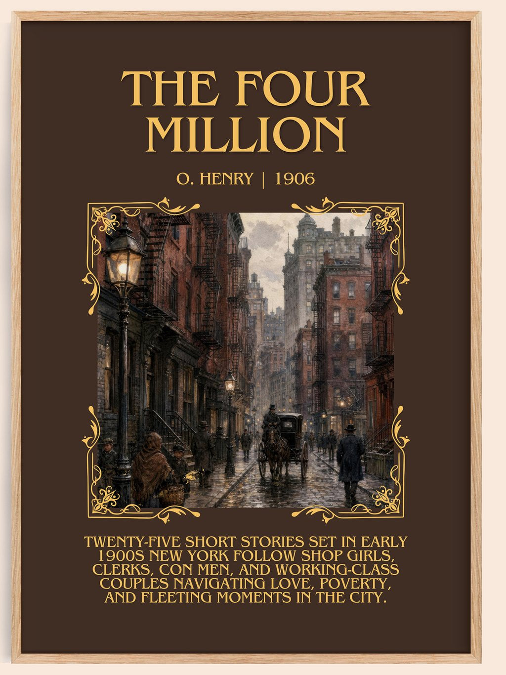 The Four Million Minimalist Book Poster by O. Henry – book poster