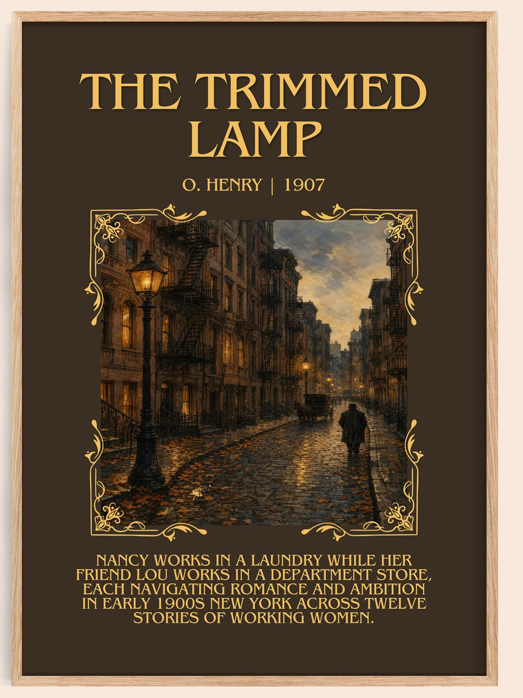 The Trimmed Lamp Minimalist Book Poster by O. Henry – book poster