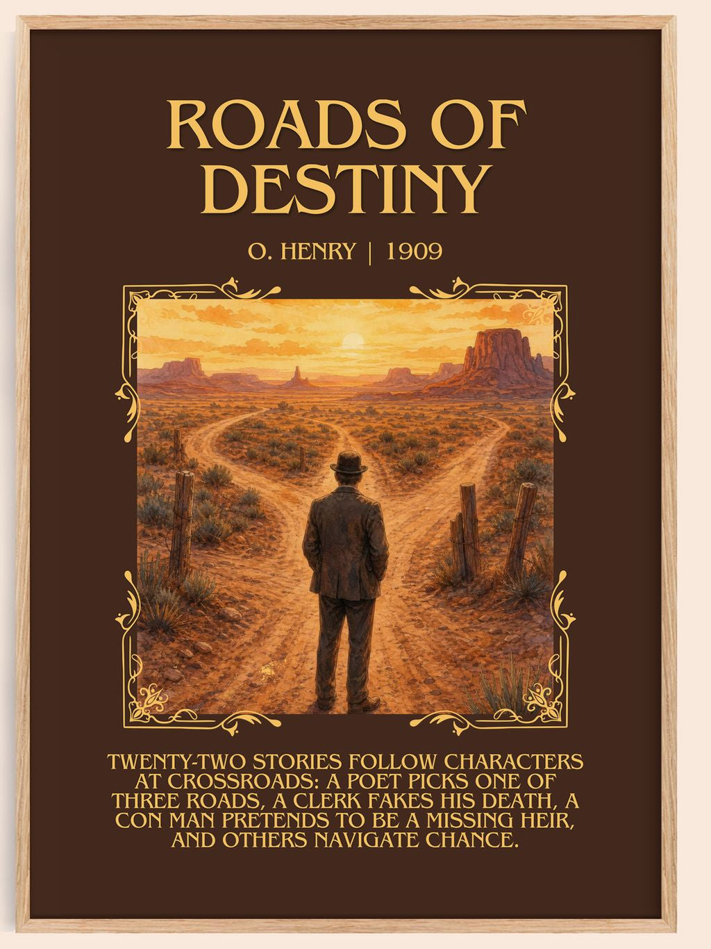 Roads Of Destiny Minimalist Book Poster by O. Henry – book poster