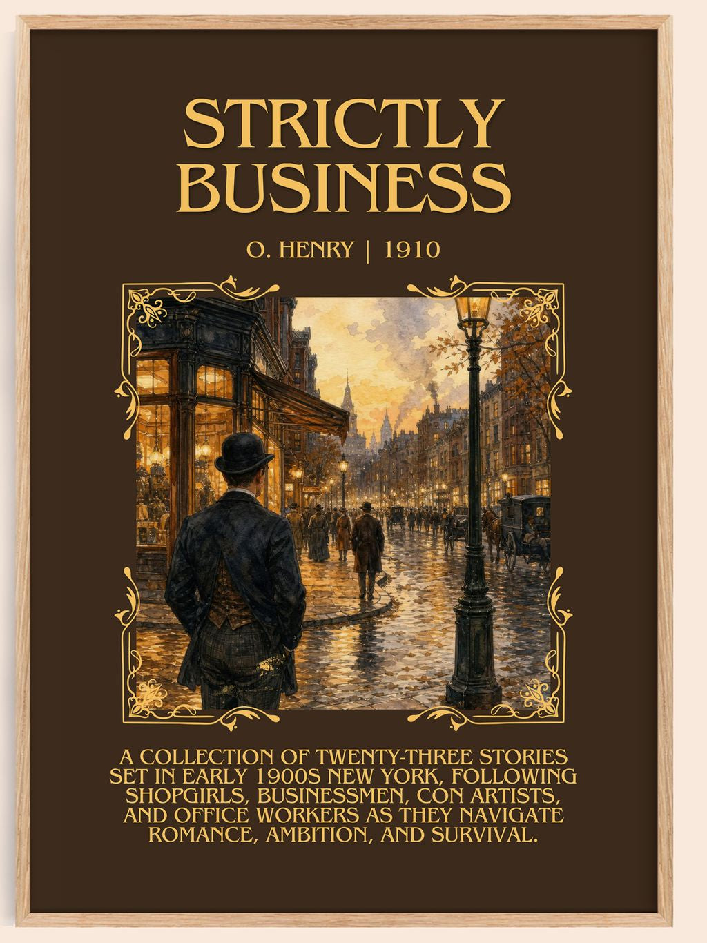 Strictly Business Minimalist Book Poster by O. Henry – book poster