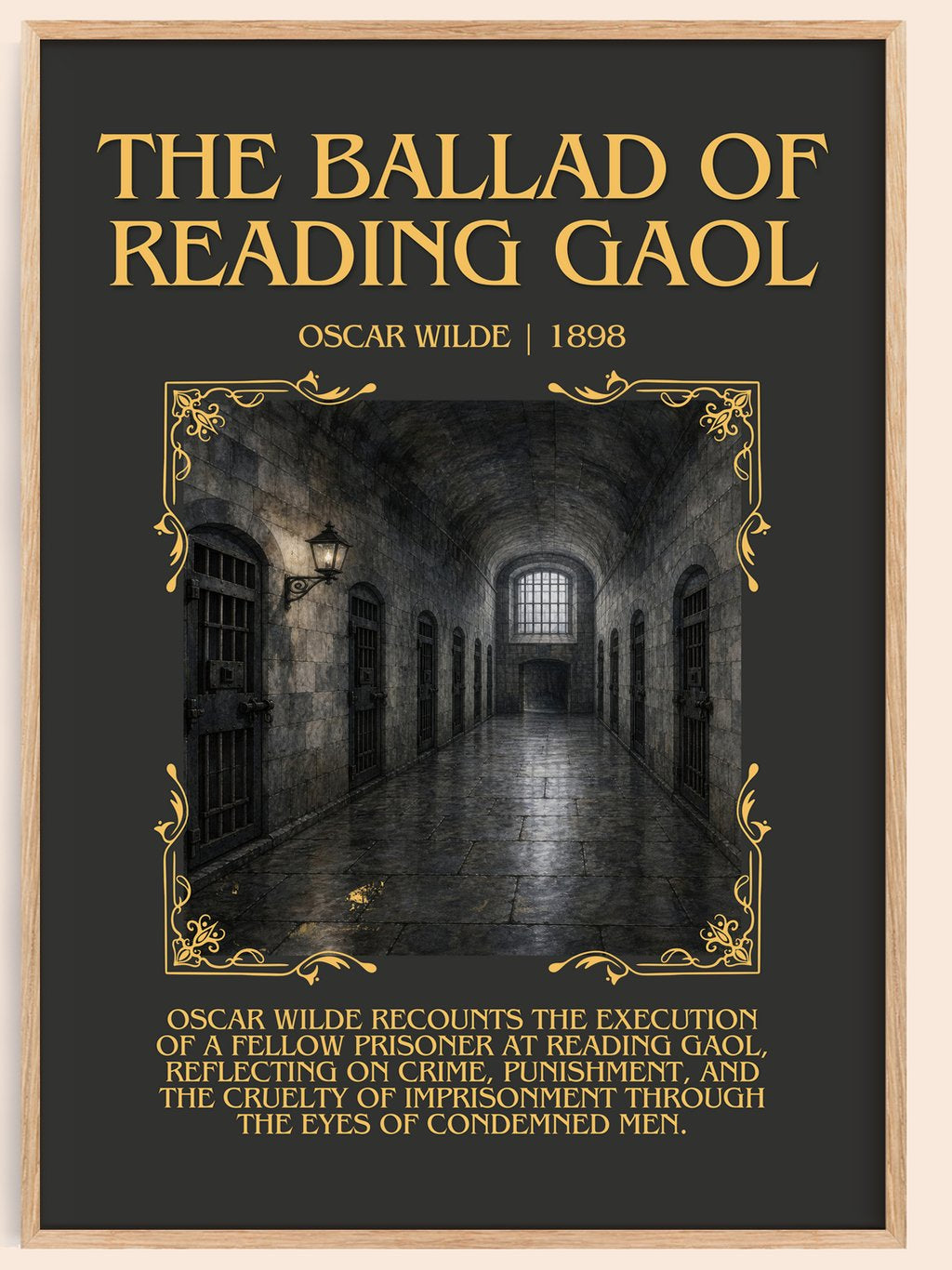 The Ballad Of Reading Gaol Minimalist Book Poster by Oscar Wilde – book poster
