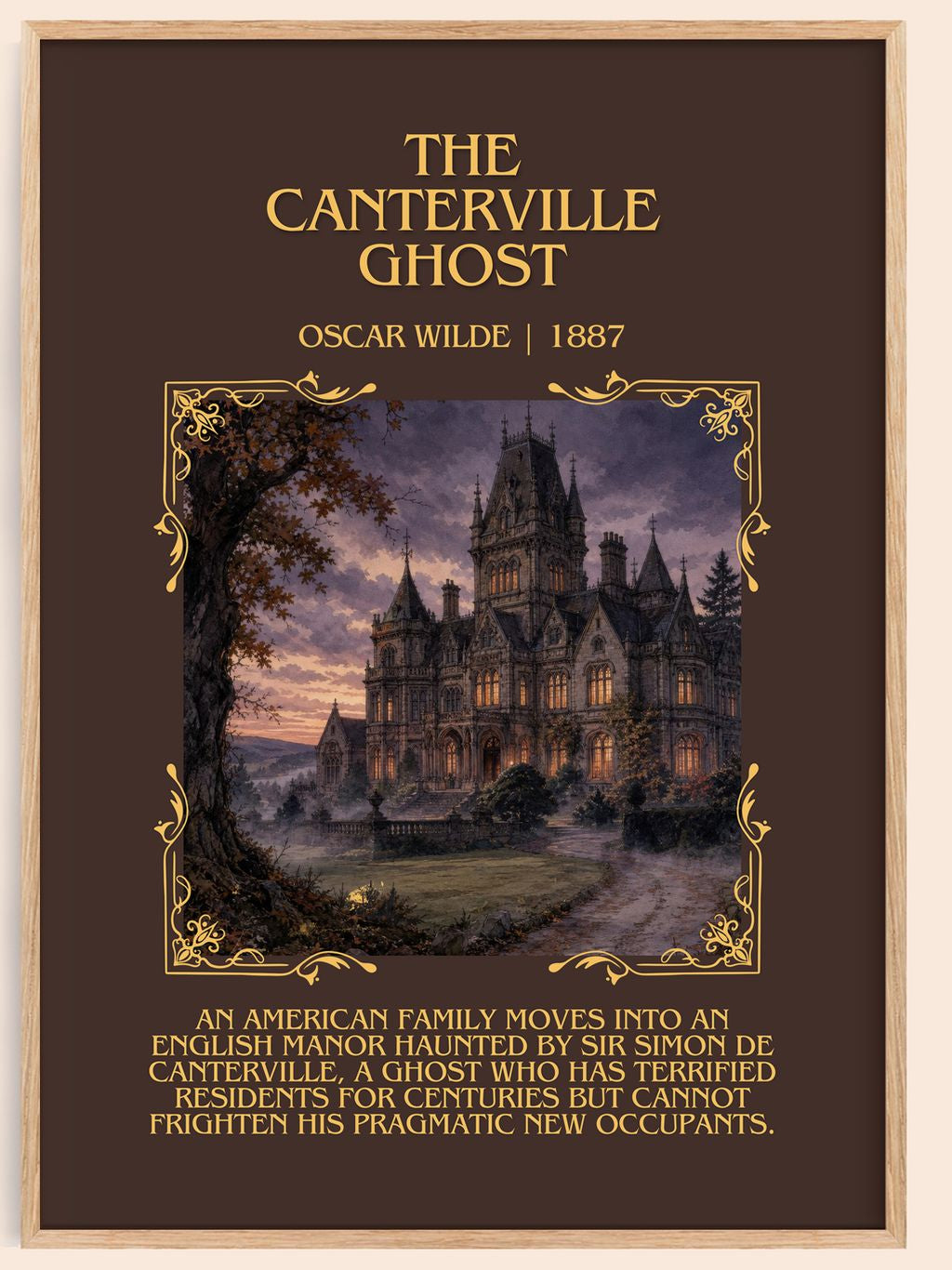 The Canterville Ghost Minimalist Book Poster by Oscar Wilde – book poster