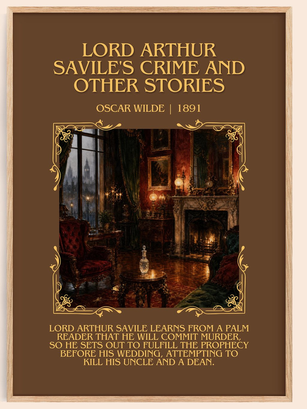 Lord Arthur Savile'S Crime And Other Stories Minimalist Book Poster – – book poster