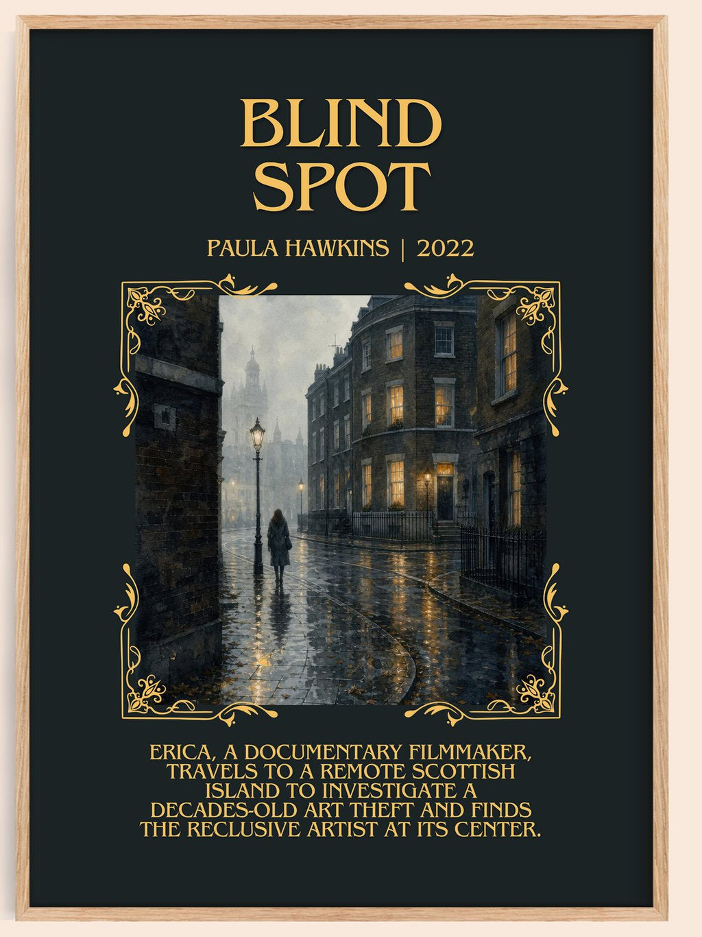 Blind Spot Minimalist Book Poster by Paula Hawkins – book poster