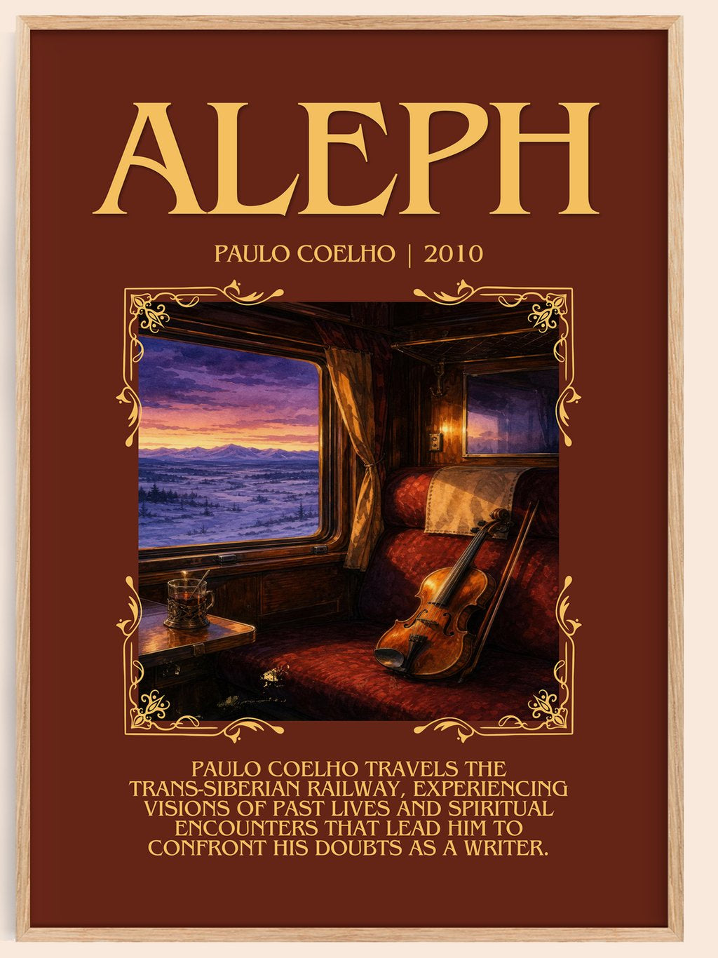 Aleph Minimalist Book Poster by Paulo Coelho – book poster