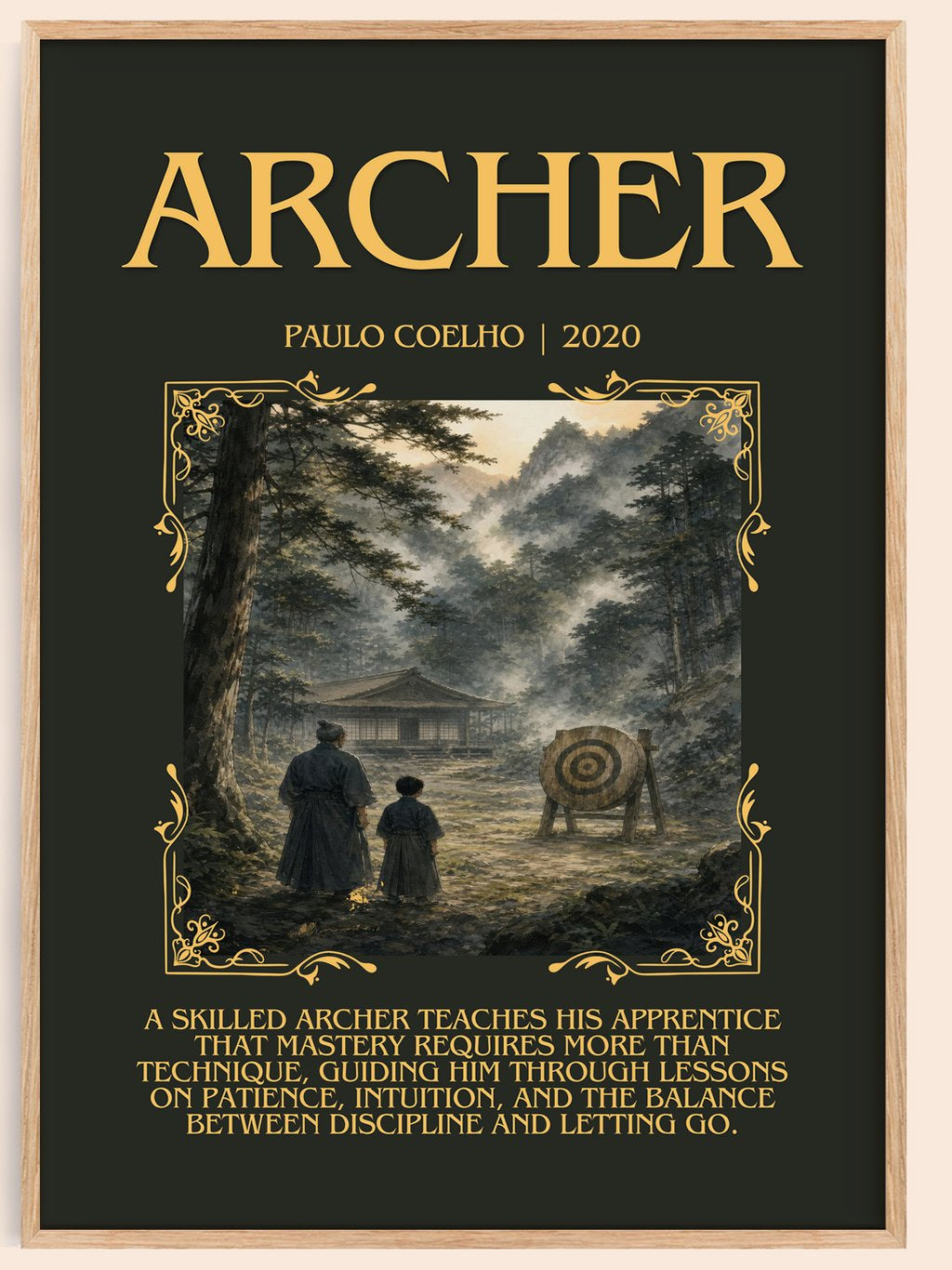 Archer Minimalist Book Poster by Paulo Coelho – book poster