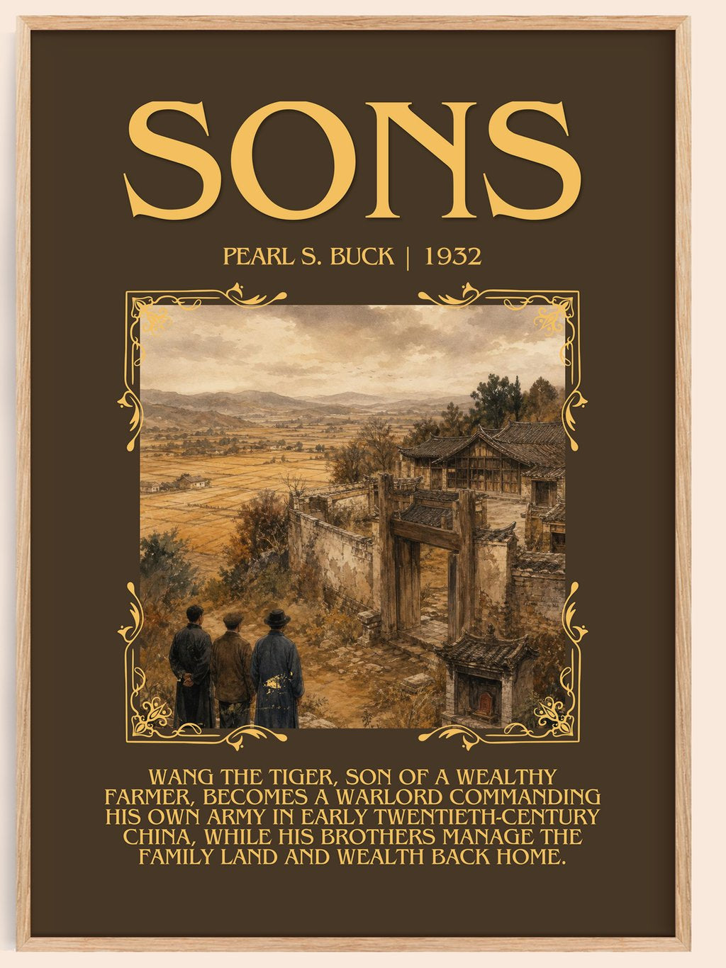 Sons Minimalist Book Poster by Pearl S. Buck – book poster