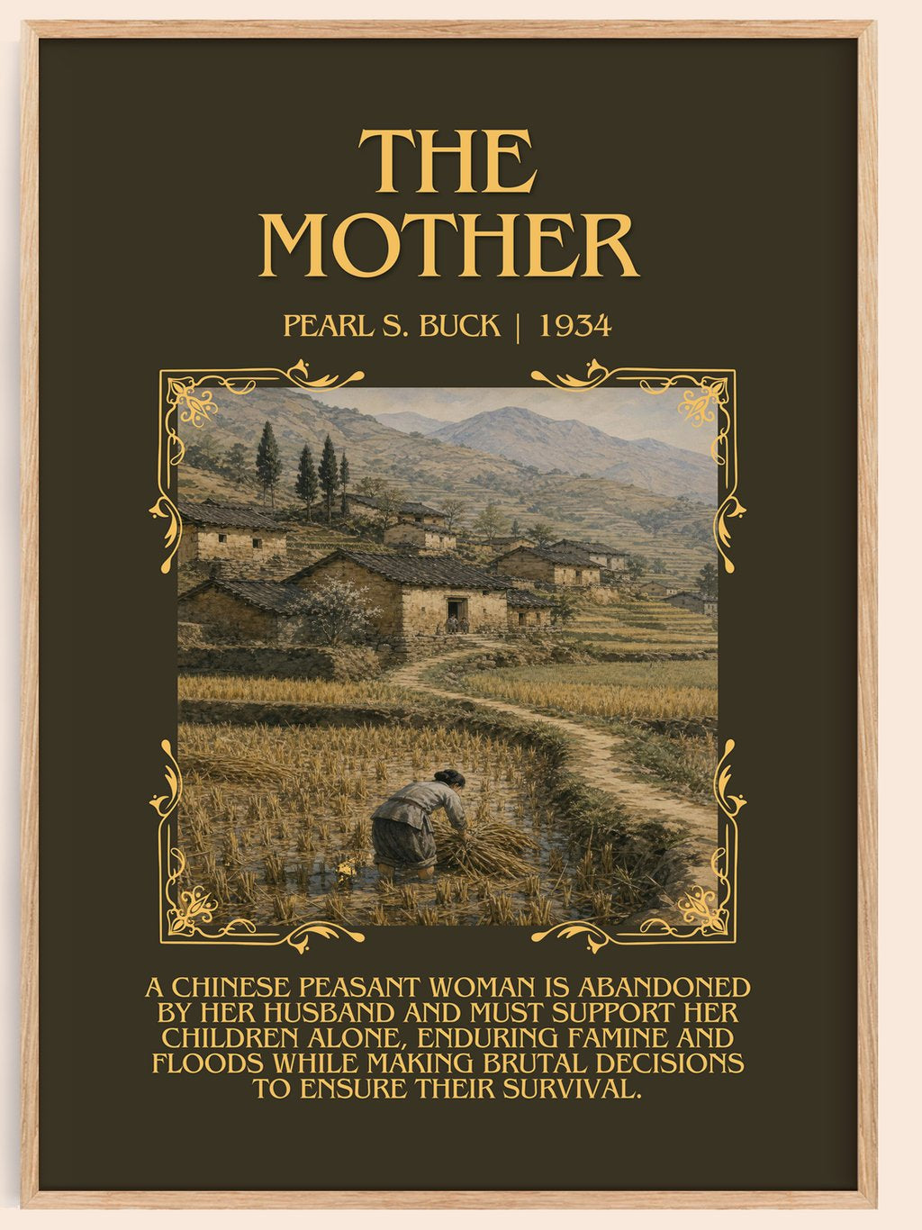 The Mother Minimalist Book Poster by Pearl S. Buck – book poster