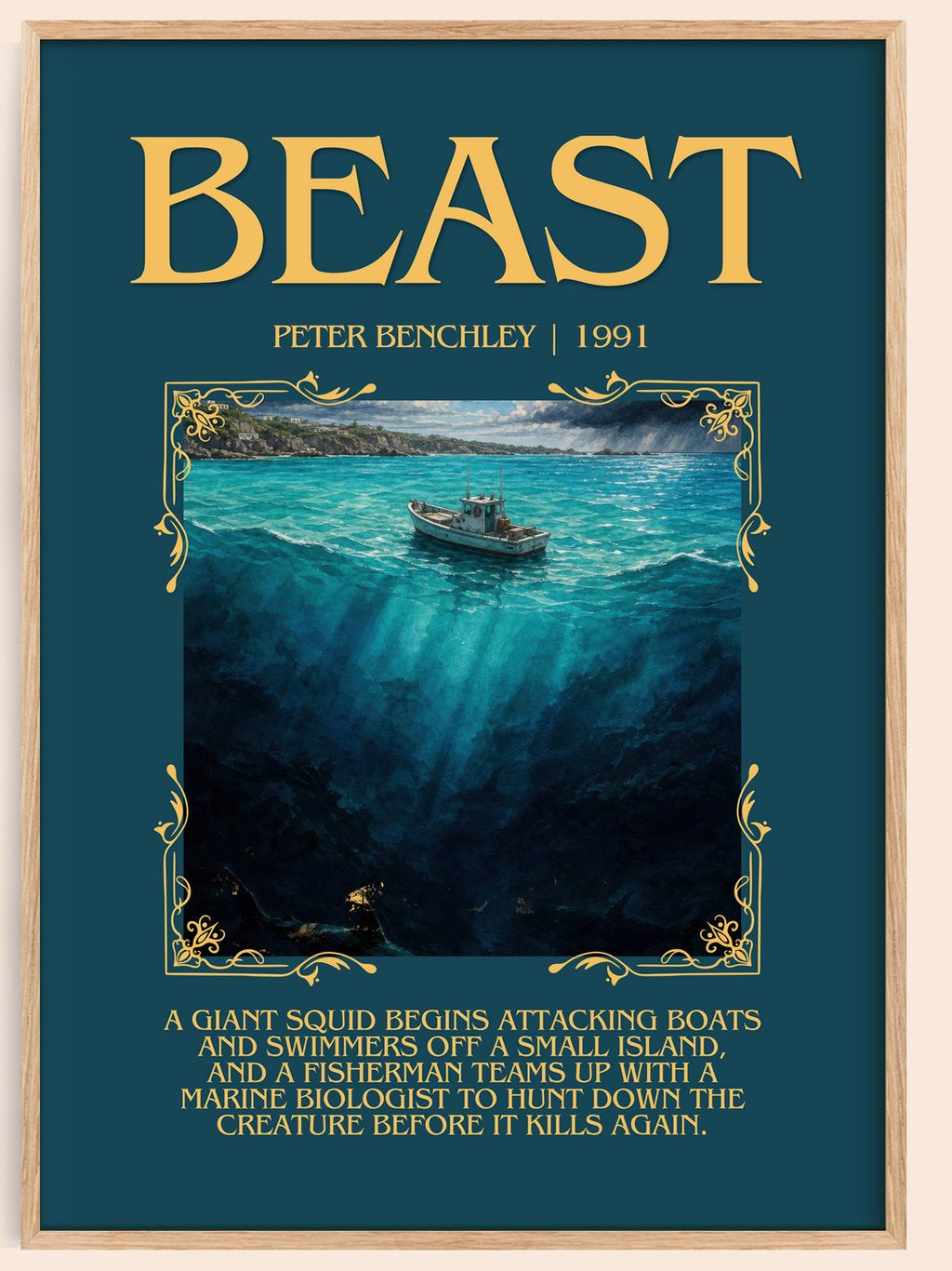 Beast Minimalist Book Poster by Peter Benchley – book poster