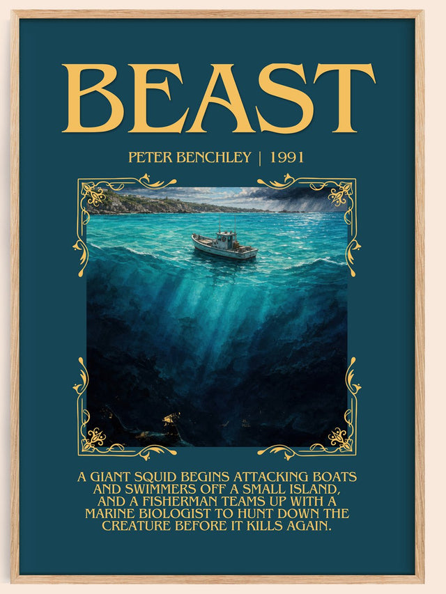 Beast Minimalist Book Poster by Peter Benchley