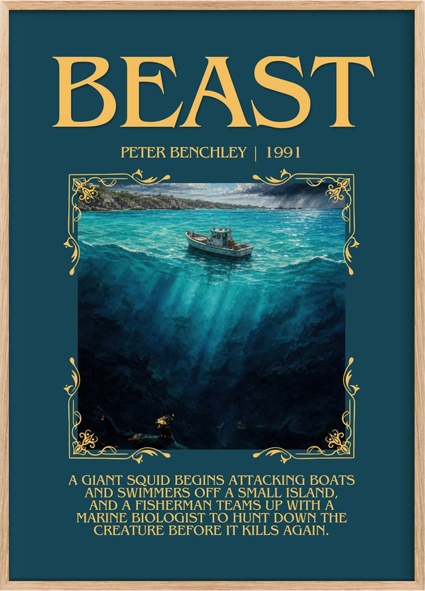 Beast Minimalist Book Poster by Peter Benchley