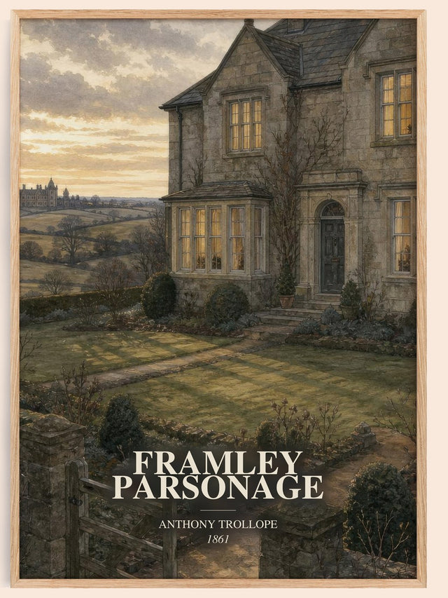 Framley Parsonage Book Watercolour Illustration by Anthony Trollope