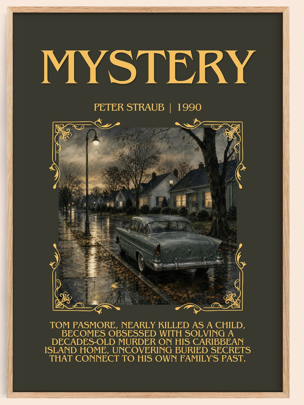 Mystery Minimalist Book Poster by Peter Straub – book poster