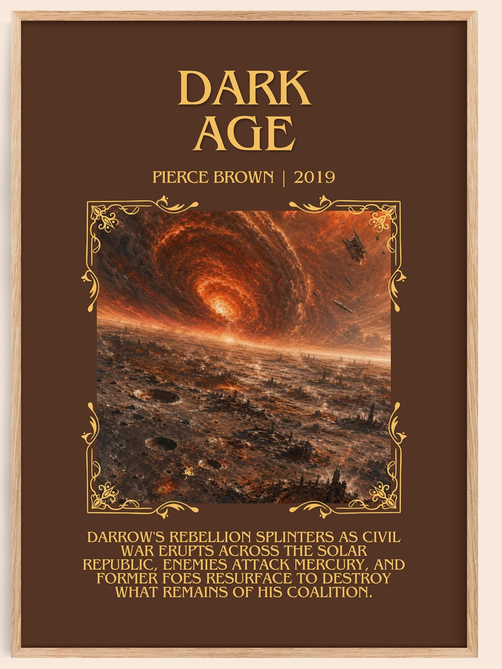 Dark Age Minimalist Book Poster by Pierce Brown – book poster