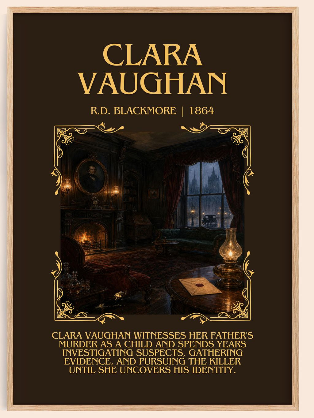 Clara Vaughan Minimalist Book Poster by R.D. Blackmore – book poster