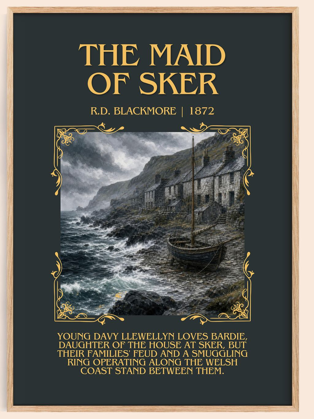 The Maid Of Sker Minimalist Book Poster by R.D. Blackmore – book poster