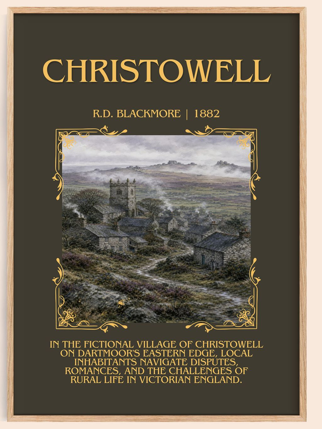 Christowell Minimalist Book Poster by R.D. Blackmore – book poster
