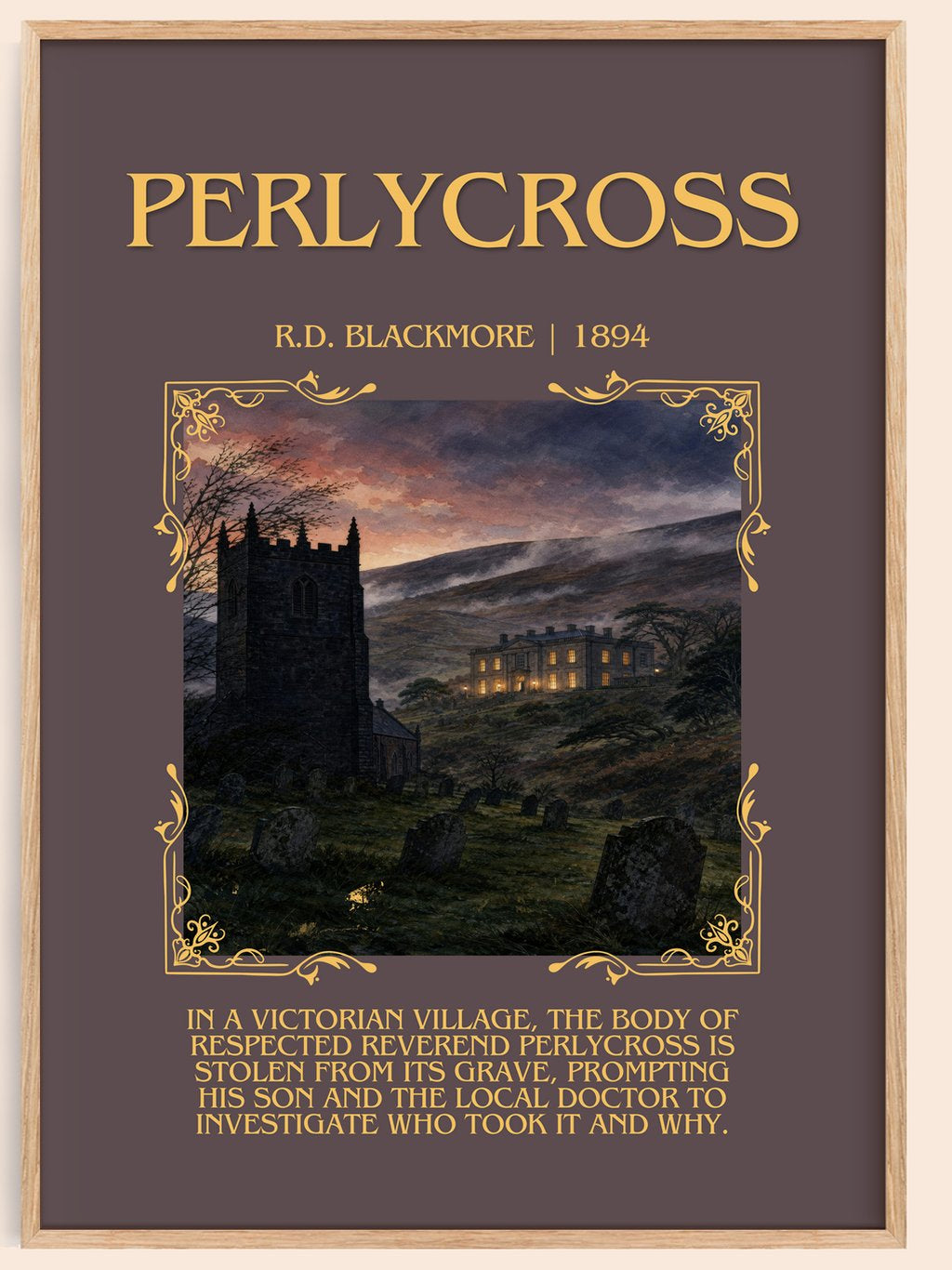 Perlycross Minimalist Book Poster by R.D. Blackmore – book poster