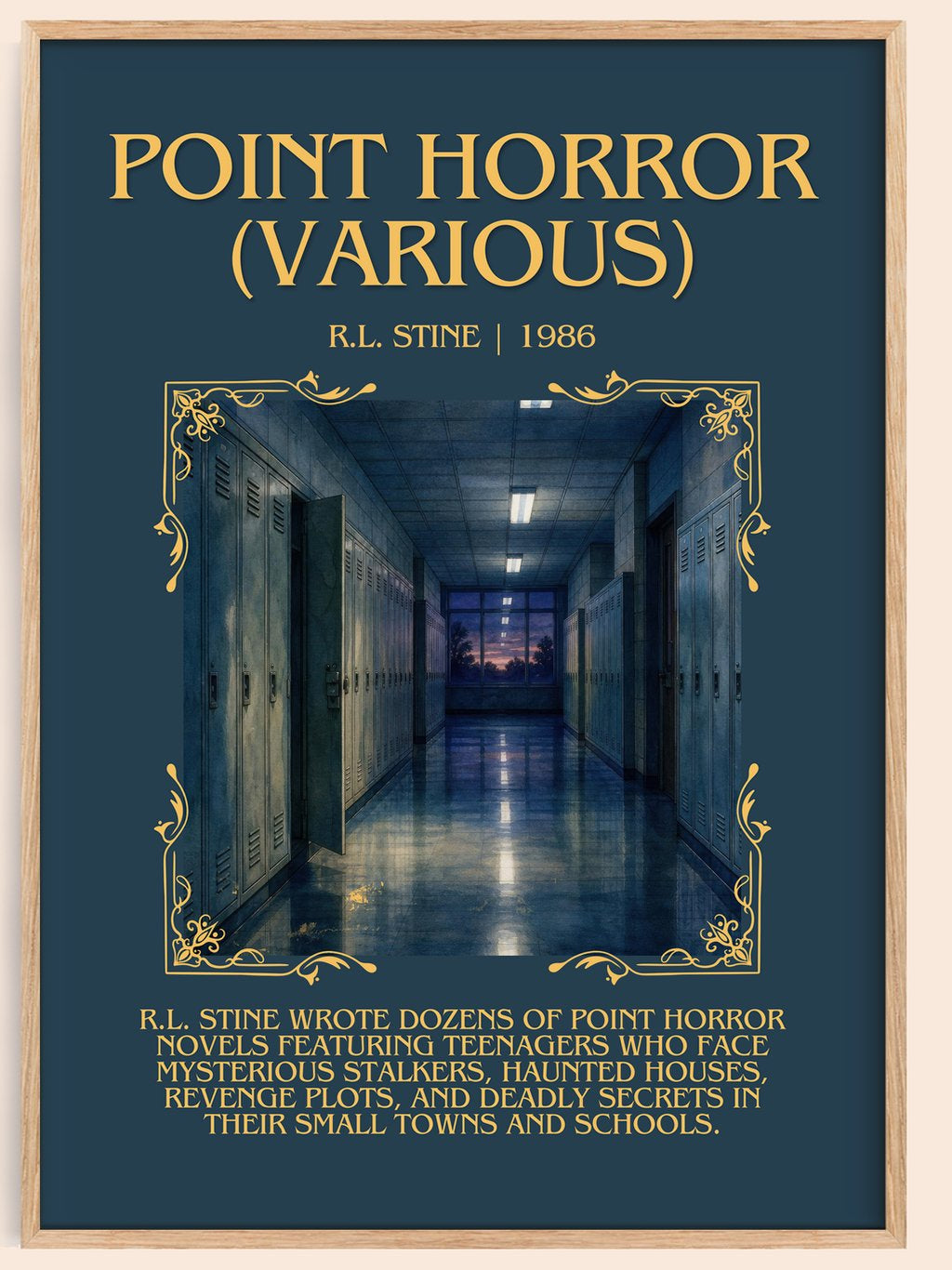 Point Horror (Various) Minimalist Book Poster by R.L. Stine – book poster