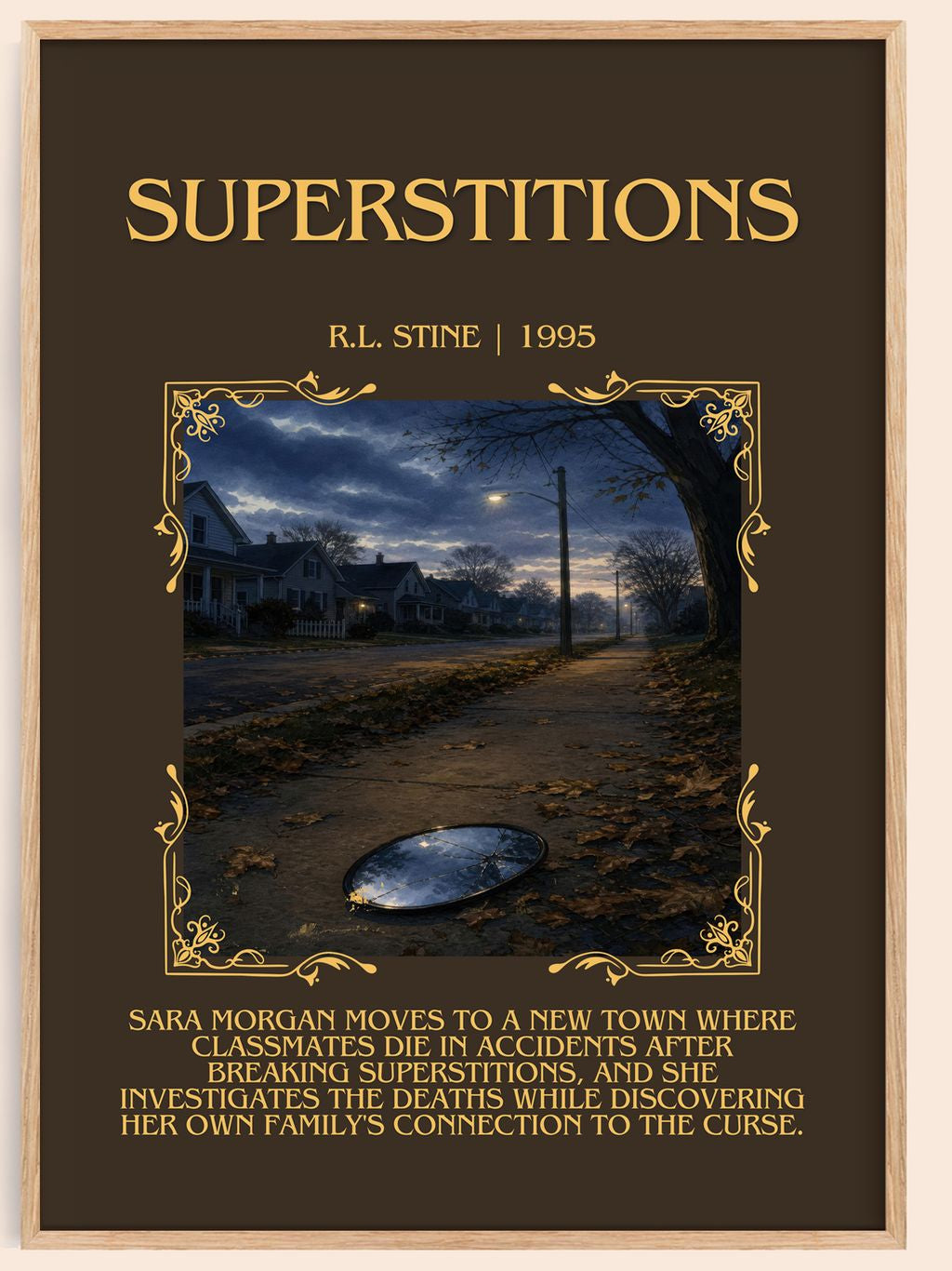 Superstitions Minimalist Book Poster by R.L. Stine – book poster