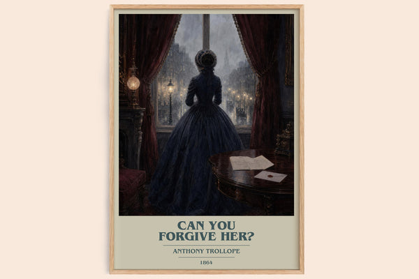Can You Forgive Her? book cover book poster by Anthony Trollope – framed literary art print